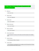 CLC 106 FINAL Study Guide Questions and Correct Answers