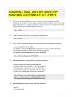 SONICWALL SNSA - 2021 125 CORRECTLY ANSWERED QUESTIONS LATEST UPDATE