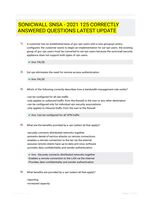 SONICWALL SNSA - 2021 125 CORRECTLY ANSWERED QUESTIONS LATEST UPDATE