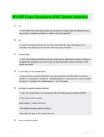 NVLRR Exam Questions With Correct Answers 