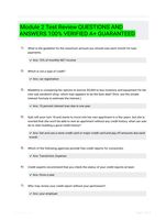 Module 2 Test Review QUESTIONS AND ANSWERS 100% VERIFIED A+ GUARANTEED