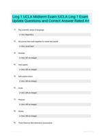 Ling 1 UCLA Midterm Exam   |UCLA Ling 1 Exam Update   Questions and Correct Answer Rated A+