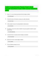 AAMI Comprehensive Review Exam (Arts) Practice Questions Exam With Correct Solutions 2024.