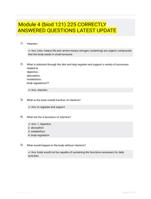 Module 4 (biod 121) 225 CORRECTLY ANSWERED QUESTIONS LATEST UPDATE