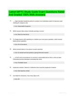 Latest MPTC Study Guide Exam Questions Rated And Graded 100% With Answers