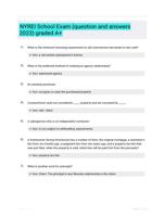 NYREI School Exam (question and answers 2023) graded A+