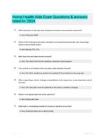 Home Health Aide Exam Questions & answers rated A+ 2024