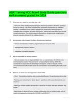 AGR Training NCO Board Study Guide questions well answered graded A+ 2024