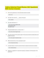 Ardms Abdomen Board Review |262 Questions| With Correct Answers.