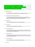 INP402 EpicCare Inpatient Clinical Documentation *L.Babcock Study Guide Questions and Correct Answers