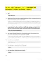 LETRS Units 1-4 POSTTEST Questions and Answers (Verified Answers) Latest!!!