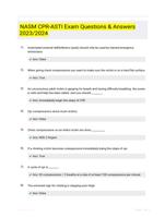 NASM CPR-ASTI Exam Questions & Answers 2023/2024