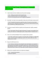 MHA 610 Final Exam Questions & Answers 2023/2024