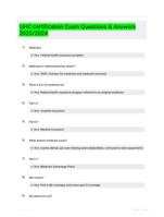 UHC certification Exam Questions & Answers 2023/2024