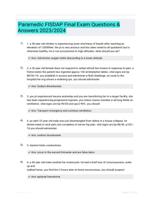 Paramedic FISDAP Final Exam Questions & Answers 2023/2024