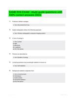 DANB RHS EXAM - study guide questions with 100% correct answers 2024.