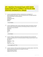 ATI - Nutrition Proctored Exam 2023  2024/QUESTIONS WITH CORRECT DETAILED AND VERIFIED ANSWERS/A+ GRADE