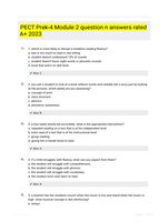 PECT Prek-4 Module 2 question n answers rated A+ 2023