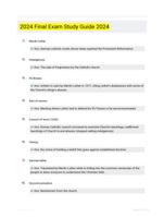 2024 Final Exam Study Guide 2024