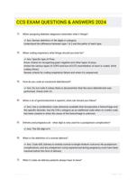 CCS EXAM QUESTIONS & ANSWERS 2024