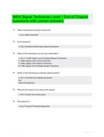 IMSA Signal Technician Level 1 End of Chapter Questions with correct answers