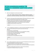 ATI PN comprehensive predictor  198 CORRECTLY ANSWERED QUESTIONS LATEST UPDATE