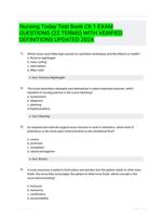 Nursing Today Test Bank Ch 1 EXAM QUESTIONS (22 TERMS) WITH VERIFIED DEFINITIONS UPDATED 2024