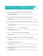 Prescott's Microbiology Ch. 8 69 CORRECTLY ANSWERED QUESTIONS LATEST UPDATE