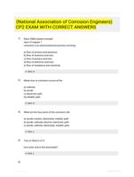 (National Association of Corrosion Engineers) CP2 EXAM WITH CORRECT  ANSWERS