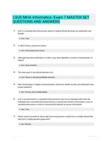 LSUS MHA Informatics- Exam 7 MASTER SET QUESTIONS AND ANSWERS