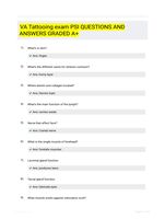 VA Tattooing exam PSI QUESTIONS AND ANSWERS GRADED A+