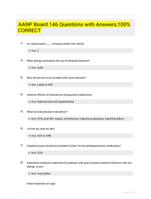 AANP Board 146 Questions with Answers,100% CORRECT