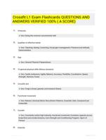 Crossfit L1 Exam Flashcards QUESTIONS AND ANSWERS VERIFIED 100% ( A SCORE)