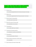 Exam 1 Bio 252 2024 WITH 100% VERIFIED QUESTIONS AND ANSWERS | RATED A+