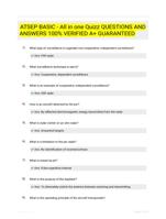 ATSEP BASIC - All in one Quizz QUESTIONS AND ANSWERS 100% VERIFIED A+ GUARANTEED