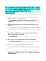 NCTI FINAL EXAM: PROGRESSION FIELD TECH 2 - 3 TEST EXAM| LATEST UPDATE 2023 / 2024| Complete Solutions  Field Tech II - III Conventional