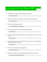 Maryville NURS 620 Adult 1 EXAM 1 - Questions & Answers (Rated 96%) Best Update 2024