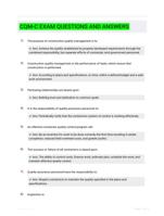 CQM-C EXAM QUESTIONS AND ANSWERS