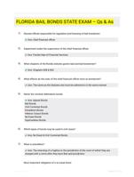 FLORIDA BAIL BONDS STATE EXAM – Qs & As