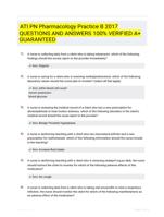 ATI PN Pharmacology Practice B 2017 QUESTIONS AND ANSWERS 100% VERIFIED A+ GUARANTEED