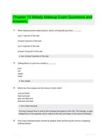 Chapter 12 Milady Makeup Exam Questions and Answers.