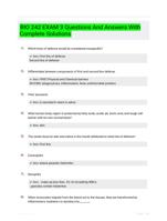 BIO 242 EXAM 3 Questions And Answers With Complete Solutions