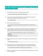 WGU C202 Pre-Assessment Complete Questions And Answers 2023