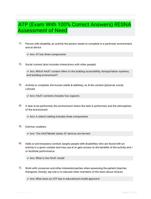 ATP (Exam With 100% Correct Answers) RESNA Assessment of Need