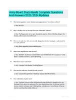 Army Board Study Guide Complete Questions And Answers 2023/2024 Updates