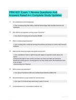 PRN1831 Exam 1 Review Questions And Answers Rated A+| Complete Study Updates