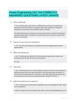 Power Engineering 2A2 154 CORRECTLY ANSWERED QUESTIONS LATEST UPDATE