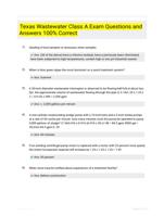 Texas Wastewater Class A Exam Questions and Answers 100% Correct