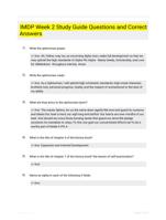 IMDP Week 2 Study Guide Questions and Correct Answers