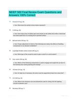 NEIEP 500 Final Review Exam Questions and Answers 100% Correct